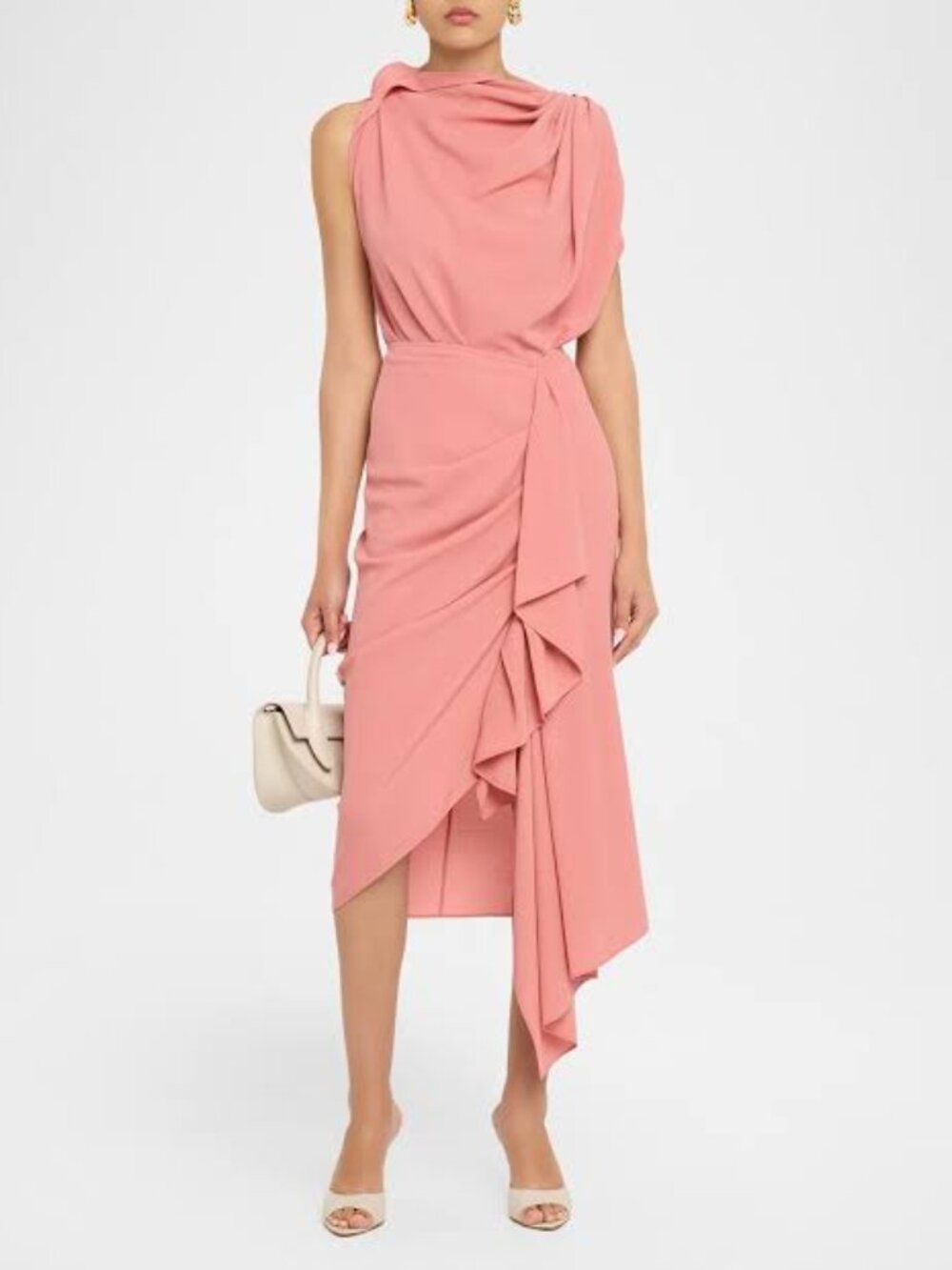 NWT Michael Kors Collection Wool Draped Blouse S